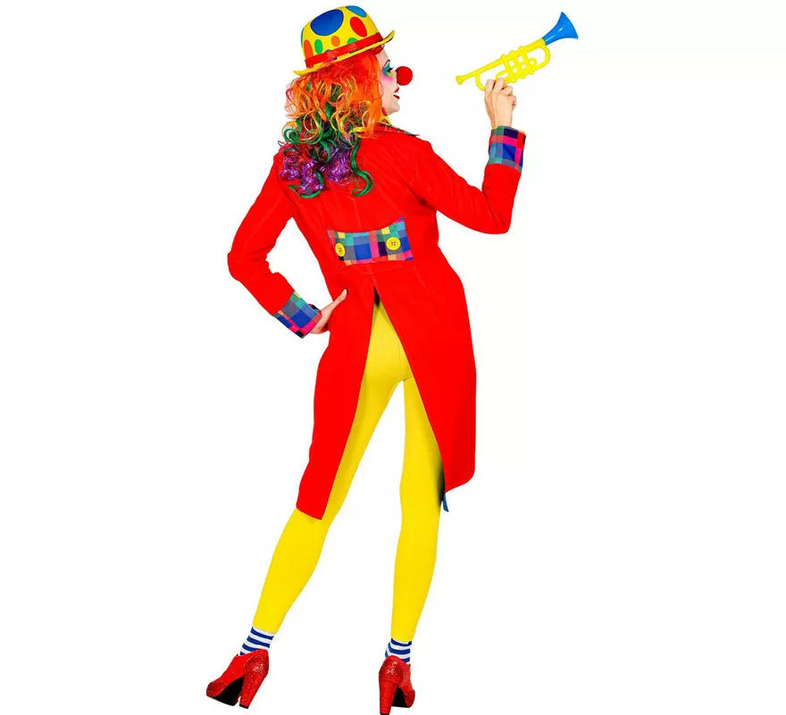 Translation missing: es.Disfraz o Chaqueta de Payaso Rojo y Amarillo para mujer