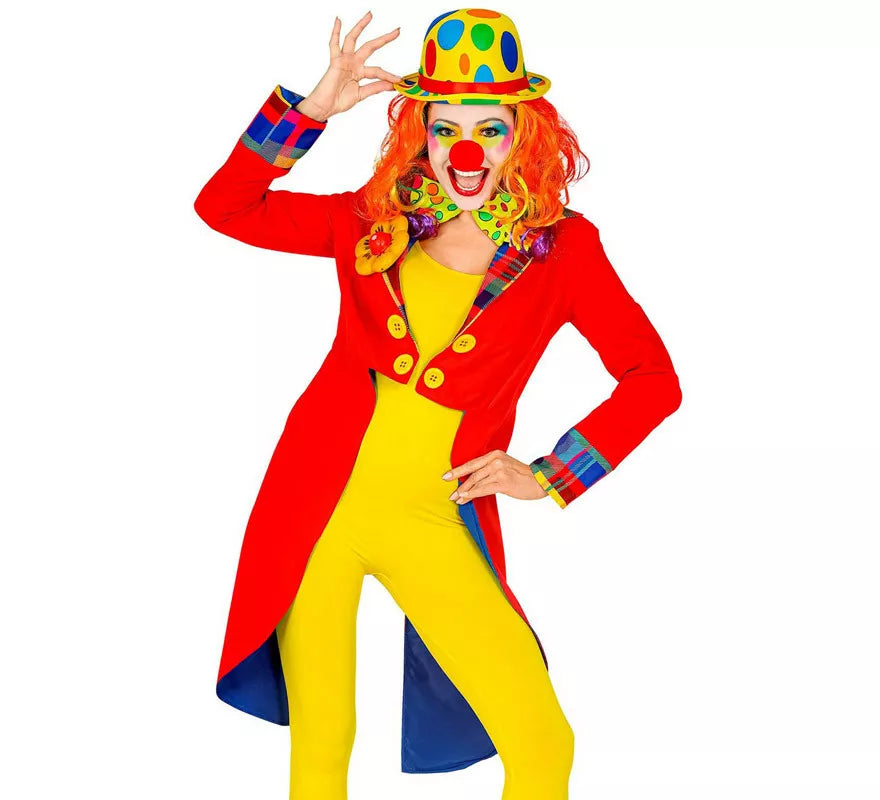 Translation missing: es.Disfraz o Chaqueta de Payaso Rojo y Amarillo para mujer