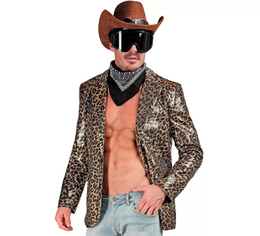 Translation missing: es.Disfraz o Chaqueta Fiesta animal print leopardo clásico para hombre