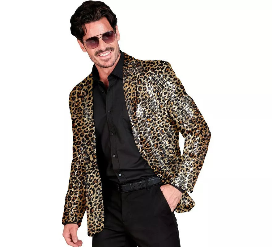 Translation missing: es.Disfraz o Chaqueta Fiesta animal print leopardo clásico para hombre