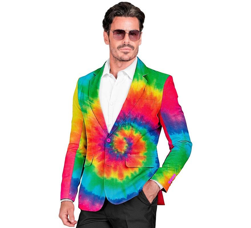 Translation missing: es.Chaqueta Fiesta multicolor neón para hombre