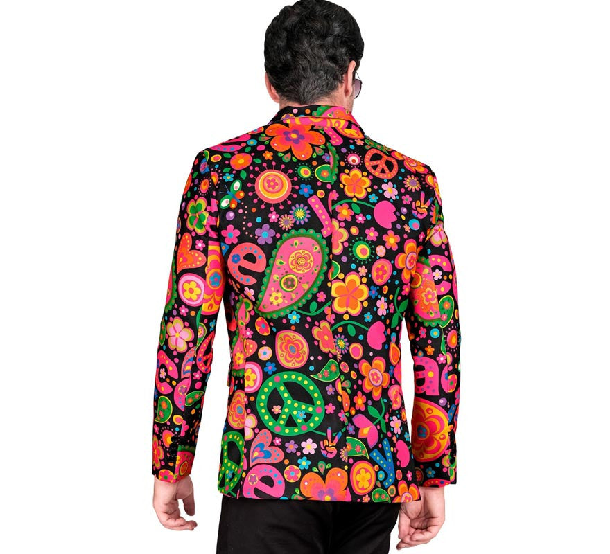 Translation missing: es.Chaqueta Fiesta Peace Hippie multicolor para hombre
