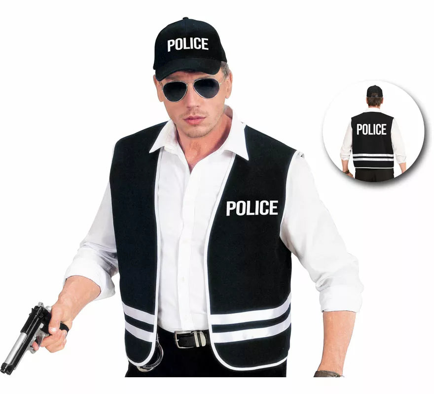 Translation missing: es.Disfraz o Kit de Policía para adultos: Chaleco y Gorra