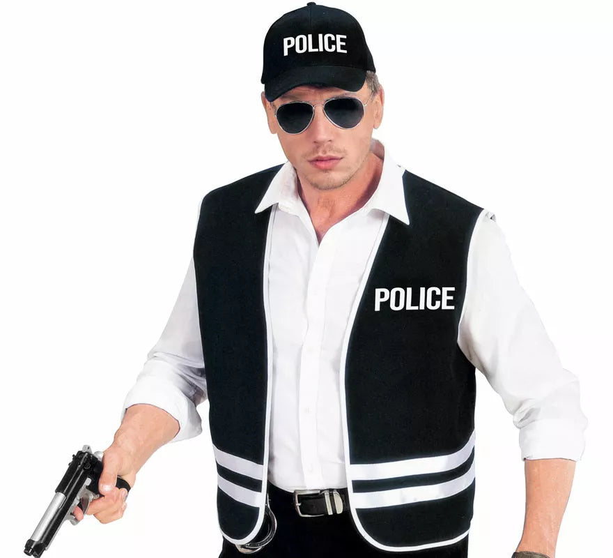 Translation missing: es.Disfraz o Kit de Policía para adultos: Chaleco y Gorra