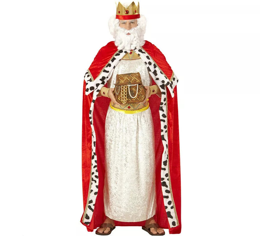 Translation missing: es.Disfraz o Kit de Rey Mago Gaspar o Medieval para hombre: Capa y Corona