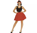 Disfraz o Kit Pin Up de los 50 Rojo para mujer: Falda y Lazo