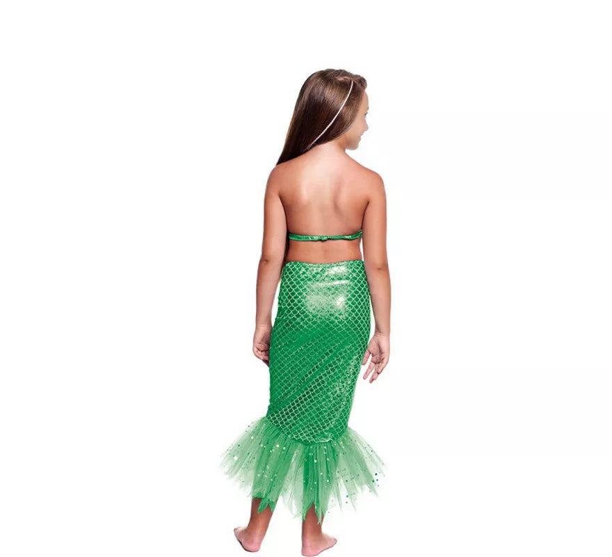 Translation missing: es.Disfraz o Kit Sirena Verde para niña: Top y Falda