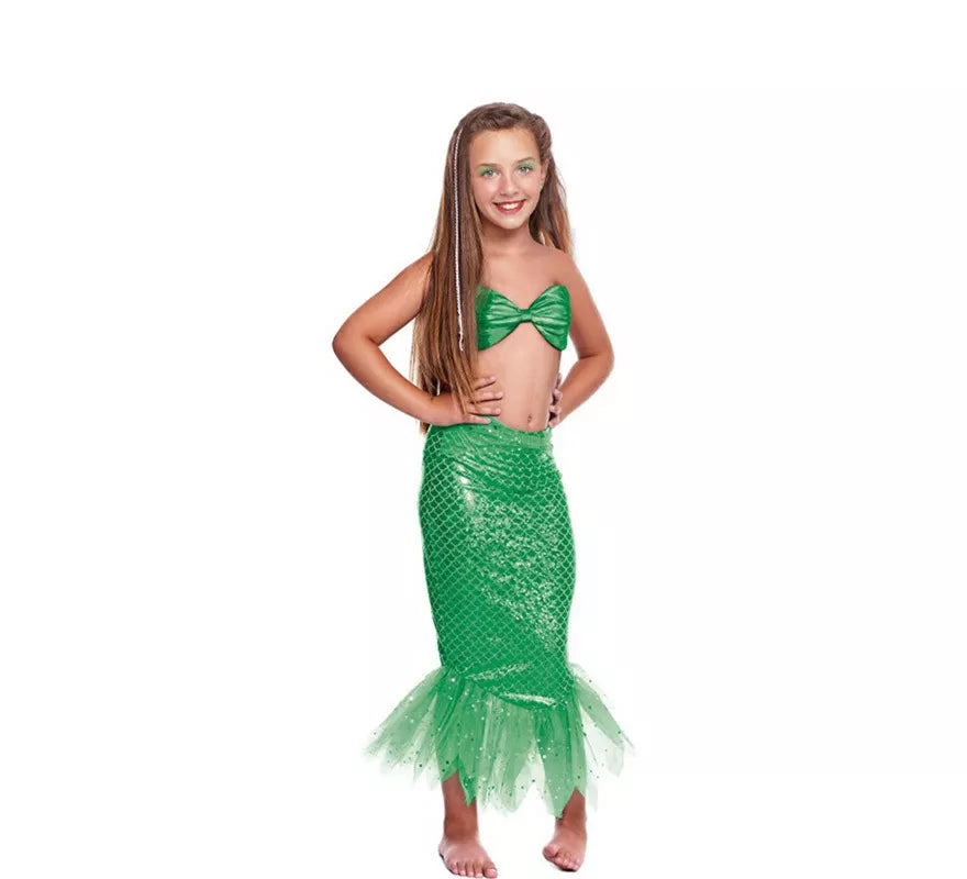 Translation missing: es.Disfraz o Kit Sirena Verde para niña: Top y Falda