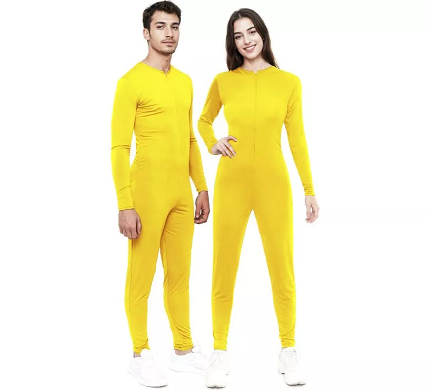 Translation missing: es.Disfraz o Mono amarillo cierre frontal para adulto