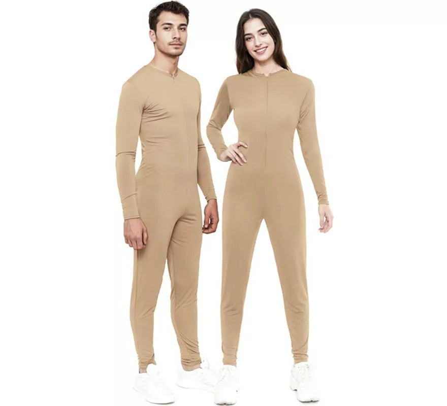 Translation missing: es.Disfraz o Mono beige cierre frontal para adulto