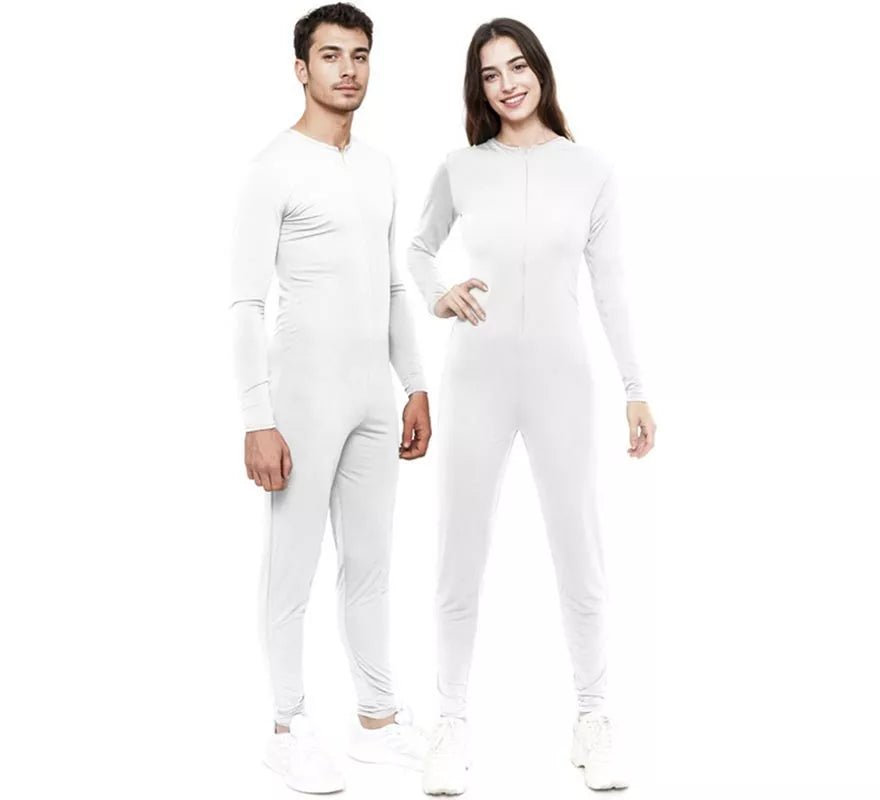 Translation missing: es.Disfraz o Mono blanco cierre frontal para adulto