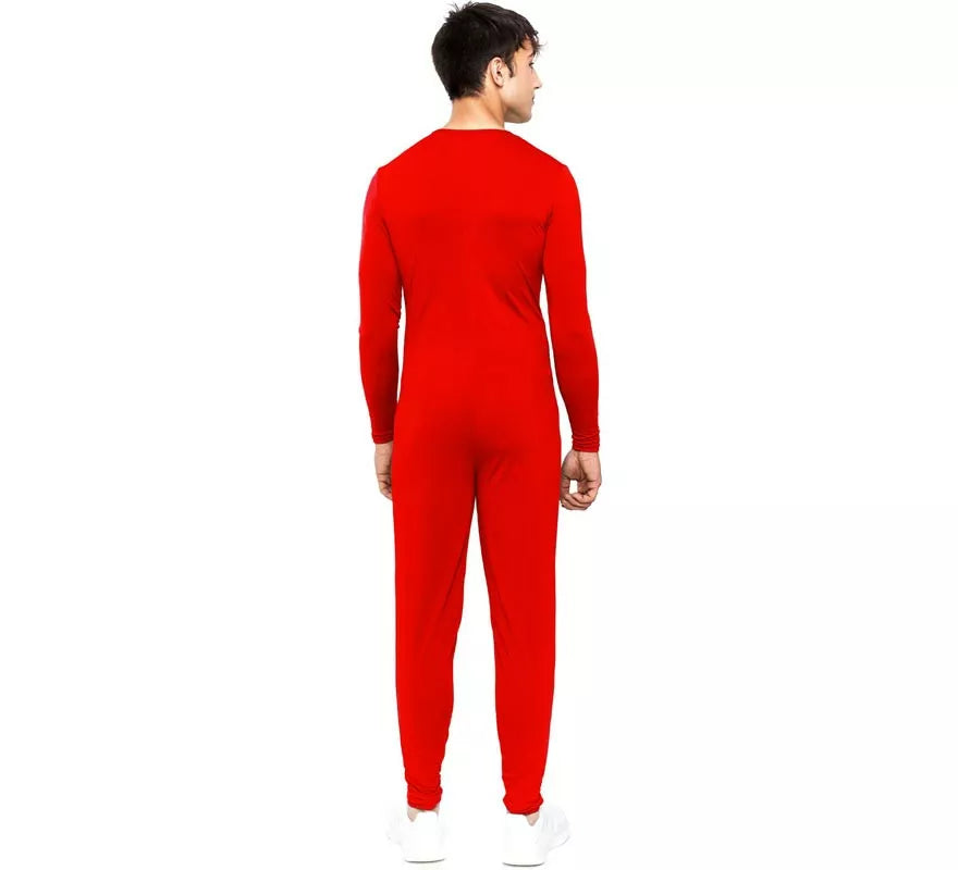 Translation missing: es.Disfraz o Mono rojo cierre frontal para adulto