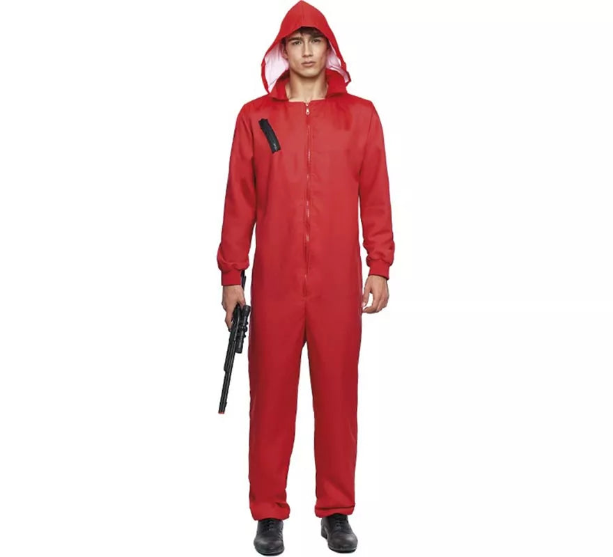 Translation missing: es.Disfraz o Mono trabajador rojo para hombre