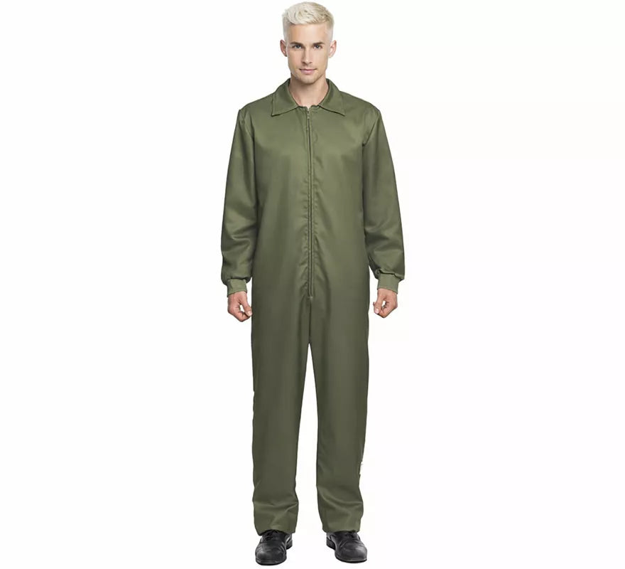 Translation missing: es.Disfraz o Mono trabajador verde caqui para hombre