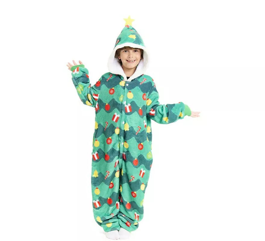 Translation missing: es.Disfraz o Pijama Árbol de Navidad con capucha para niños
