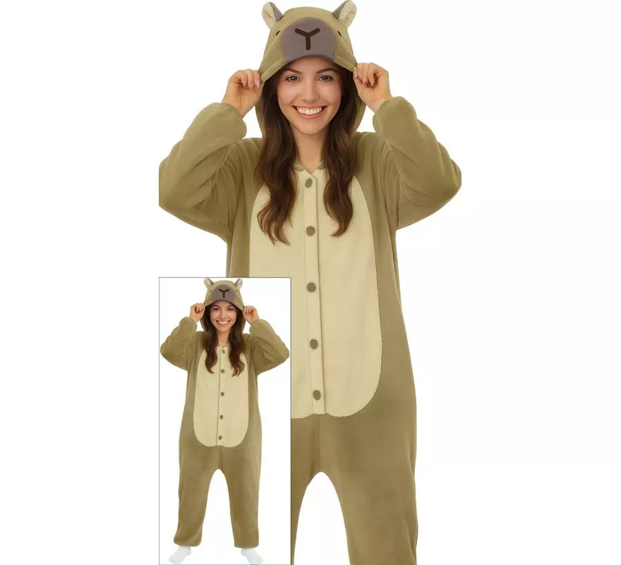 Translation missing: es.Disfraz o Pijama de Capibara para mujer