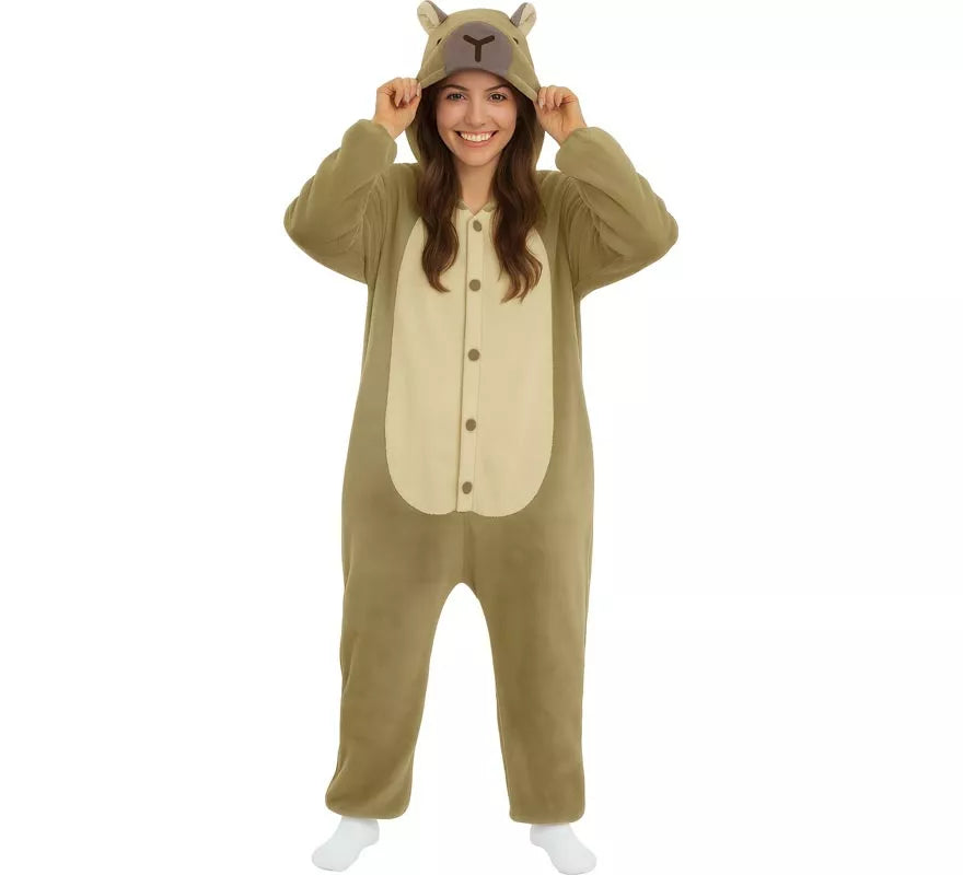 Translation missing: es.Disfraz o Pijama de Capibara para mujer