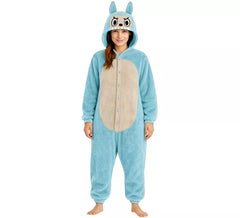 Disfraz o Pijama de Monstruo Lulú azul para mujer