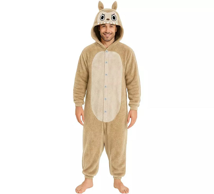 Disfraz o Pijama de Monstruo Lulú beige para hombre