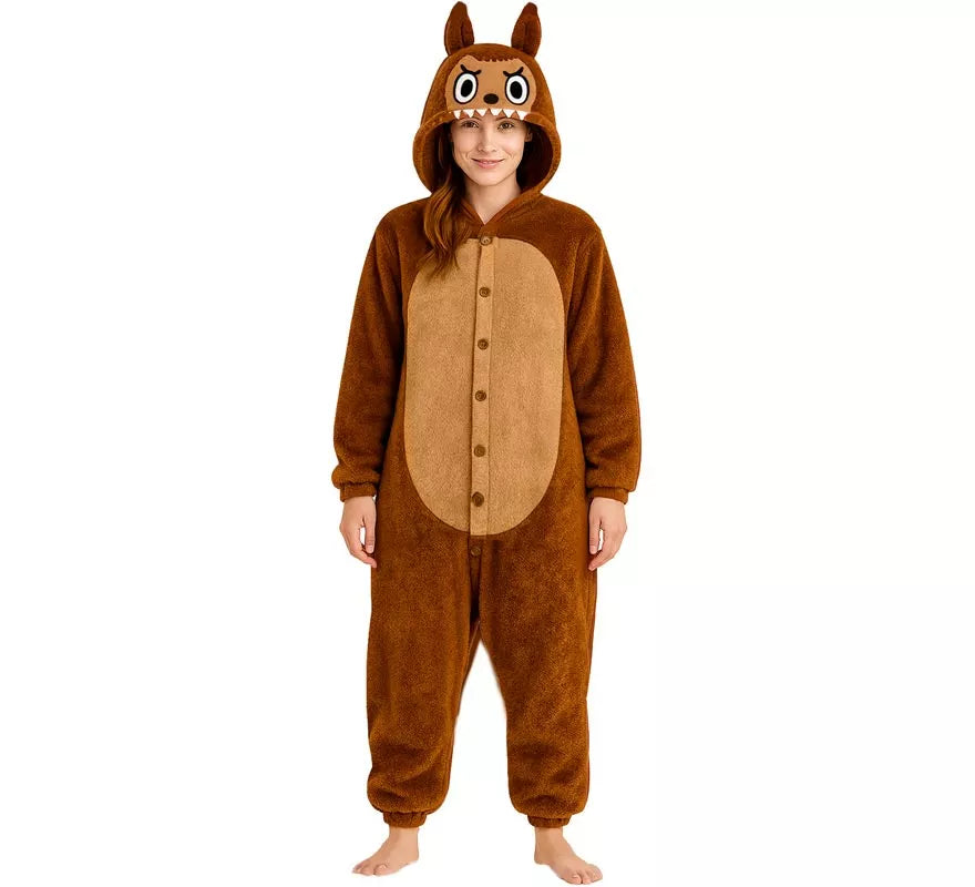 Translation missing: es.Disfraz o Pijama de Monstruo Lulú marrón para mujer