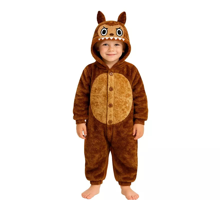 Translation missing: es.Disfraz o Pijama de Monstruo Lulú marrón para niños