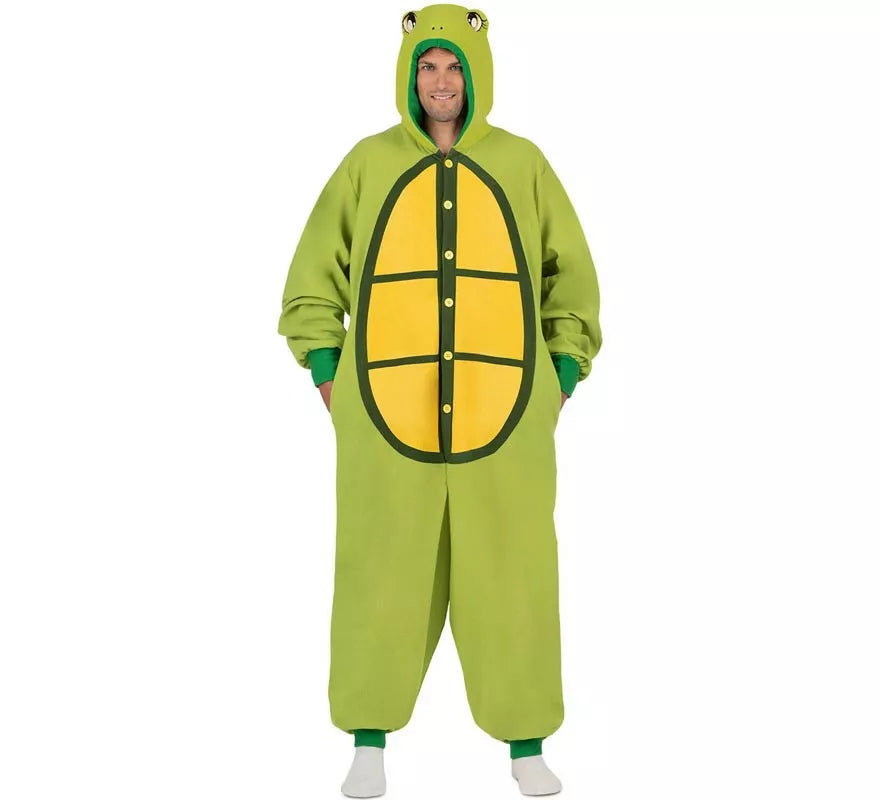 Translation missing: es.Disfraz o Pijama de Tortuga con capucha y cola para adulto