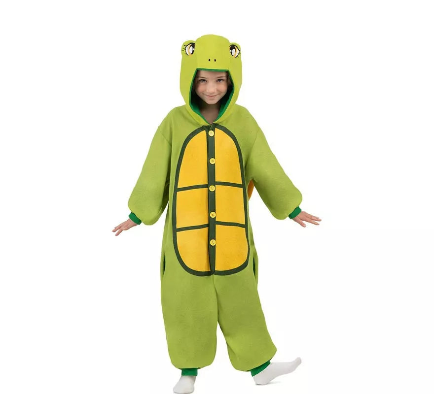 Translation missing: es.Disfraz o Pijama de Tortuga con capucha y cola para niños