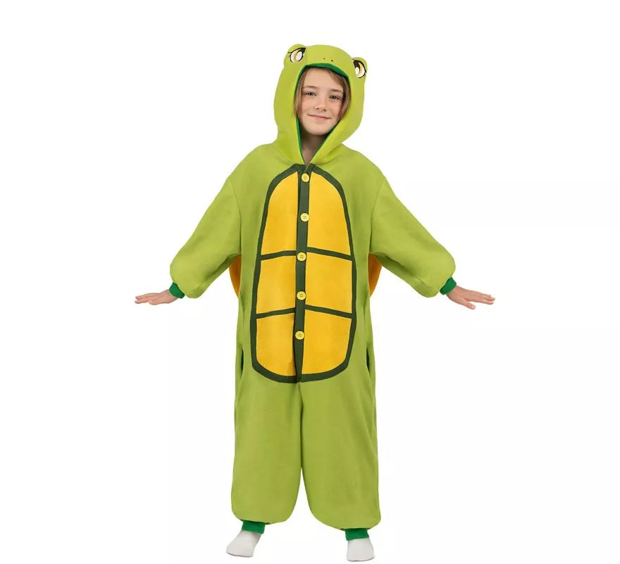 Translation missing: es.Disfraz o Pijama de Tortuga con capucha y cola para niños