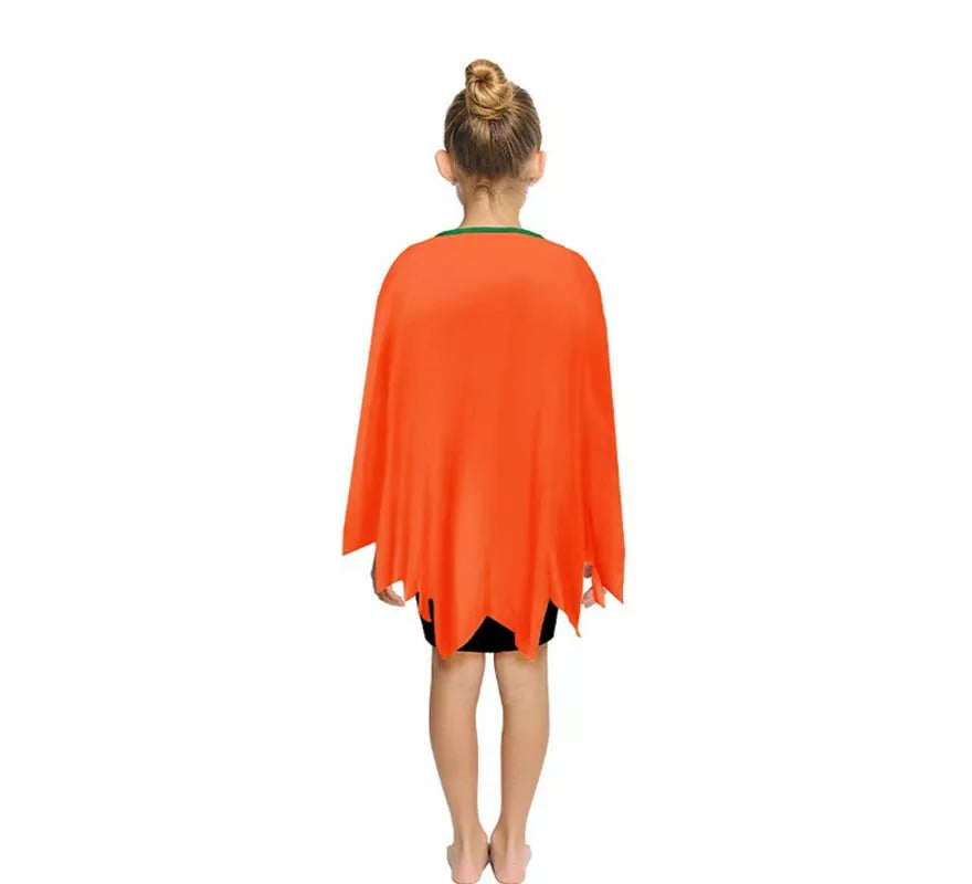 Translation missing: es.Disfraz o Poncho Calabaza feliz naranja infantil de 65 cm