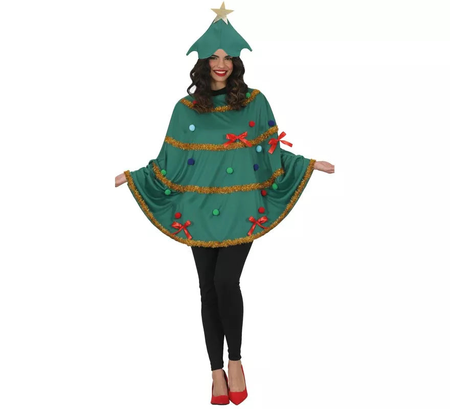 Translation missing: es.Disfraz o Poncho de Árbol de Navidad para mujer