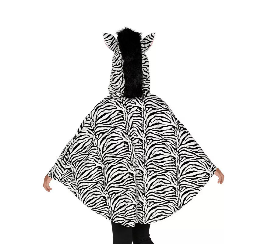 Translation missing: es.Disfraz o Poncho de Cebra con Capucha para niños