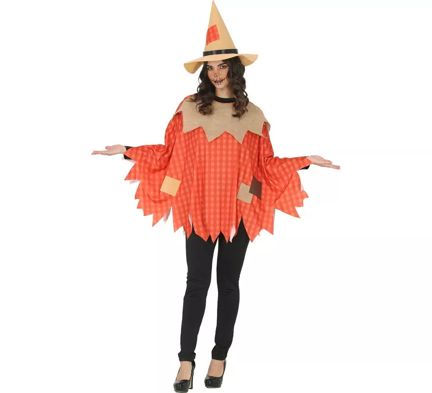 Translation missing: es.Disfraz o Poncho de Espantapájaros con Sombrero para mujer