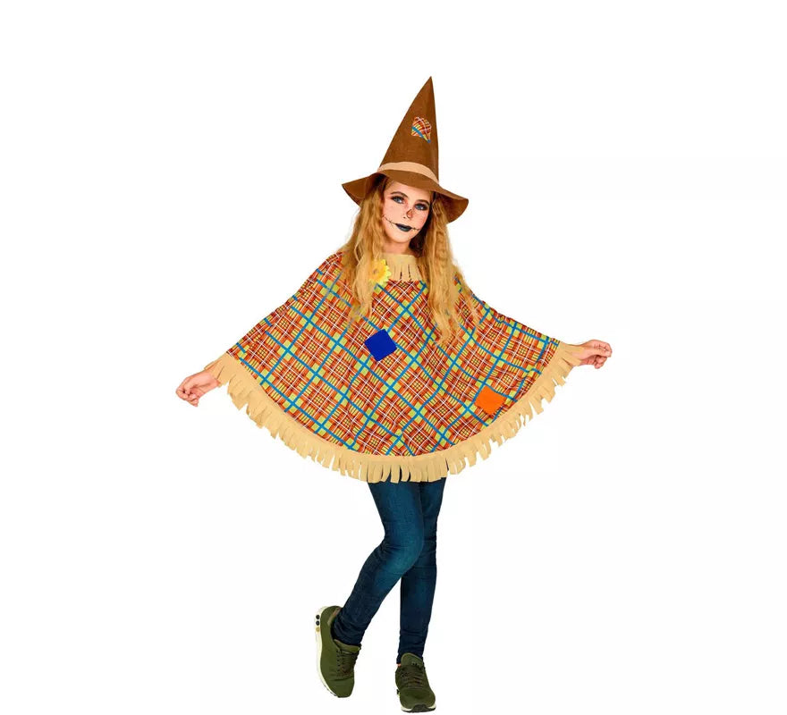 Translation missing: es.Disfraz o Poncho de Espantapájaros con Sombrero para niños
