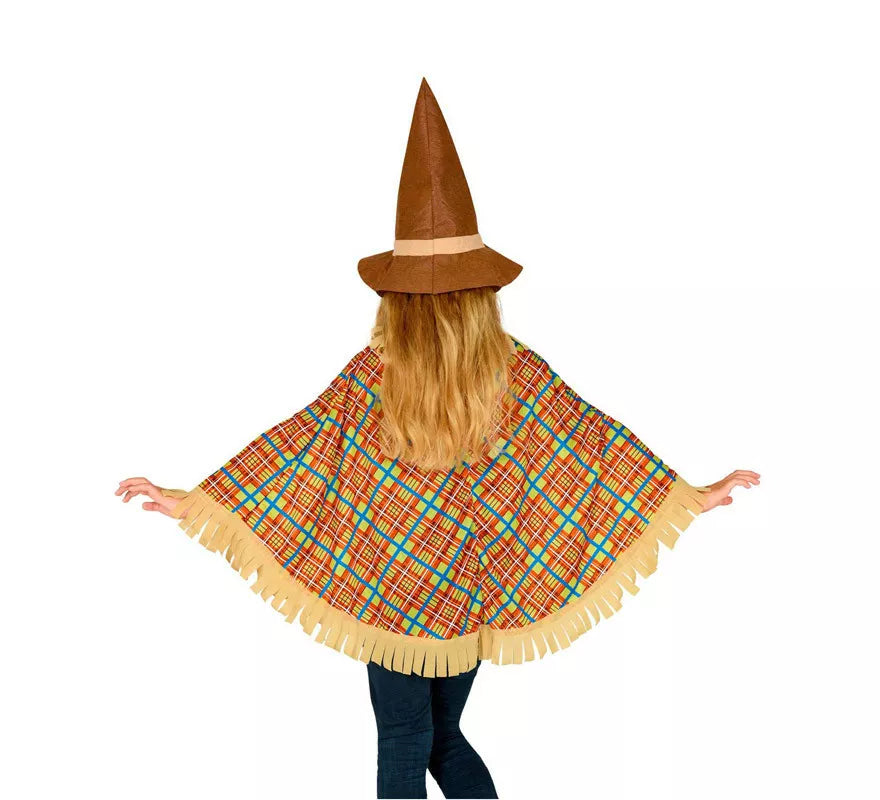 Translation missing: es.Disfraz o Poncho de Espantapájaros con Sombrero para niños