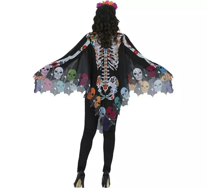 Translation missing: es.Disfraz o Poncho de Esqueleto Catrina para mujer