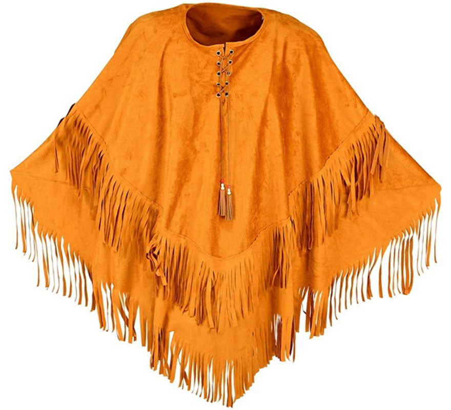 Translation missing: es.Disfraz o Poncho de Indio marrón para adultos