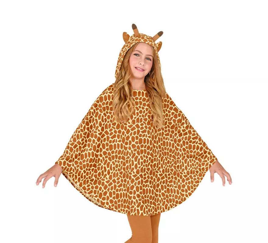 Translation missing: es.Disfraz o Poncho de Jirafa con Capucha para niños