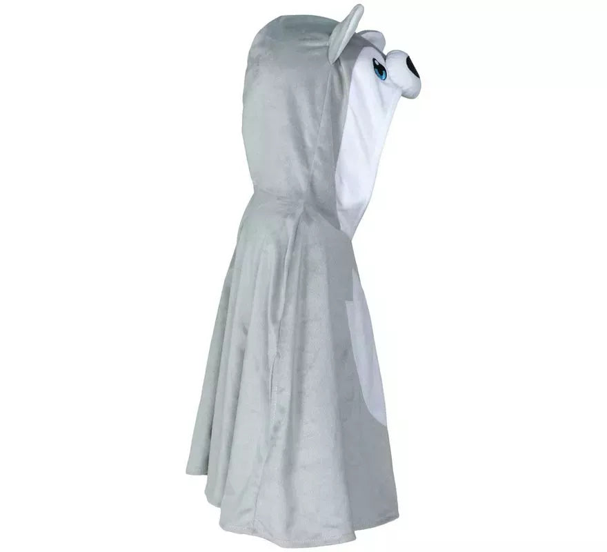Disfraz o Poncho de Lobo gris para bebé