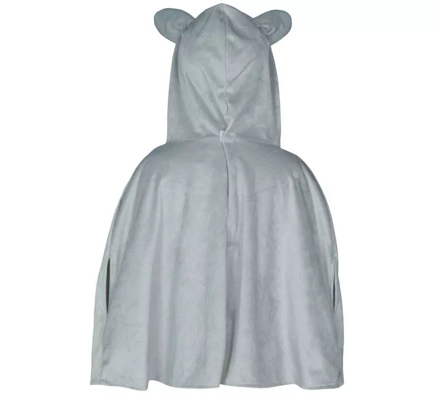 Disfraz o Poncho de Lobo gris para bebé