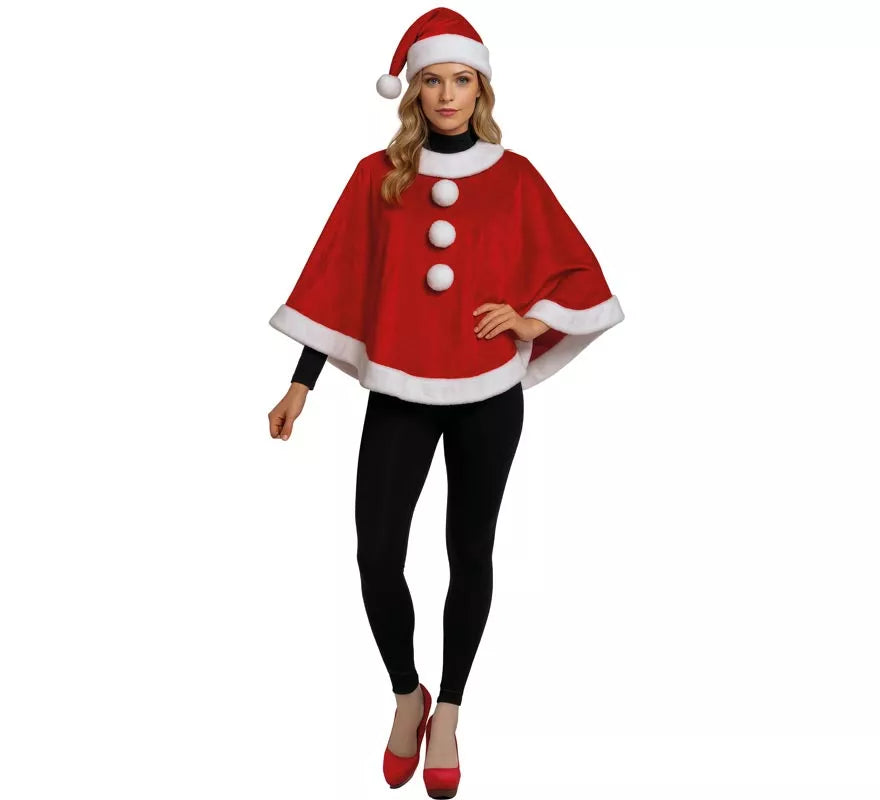 Translation missing: es.Disfraz o Poncho de Mamá Noel para mujer