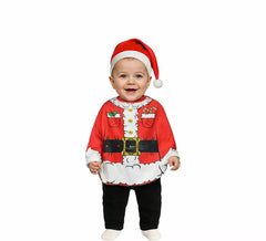 Disfraz o Poncho de Papá Noel para bebé