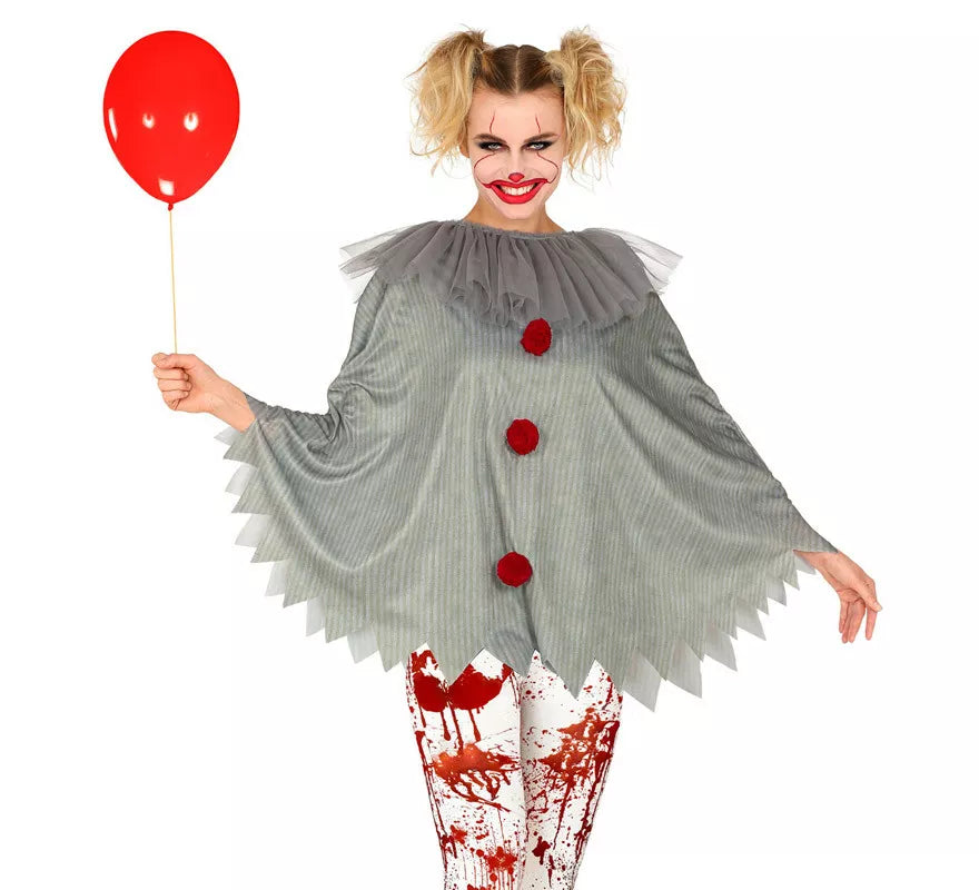 Translation missing: es.Disfraz o Poncho de Payaso Aterrador para adultos