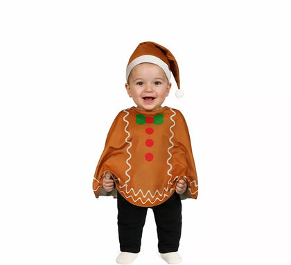 Disfraz o Poncho Galleta de Jengibre para bebé