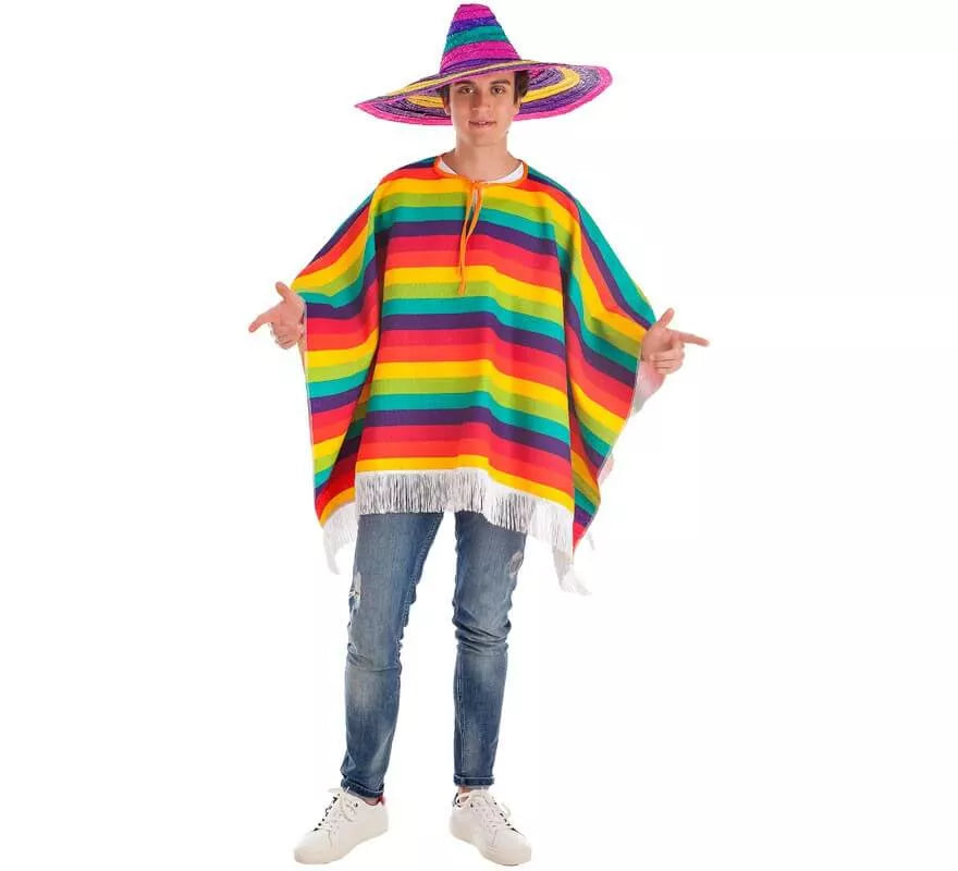 Translation missing: es.Disfraz o Poncho Mexicano Arco Iris