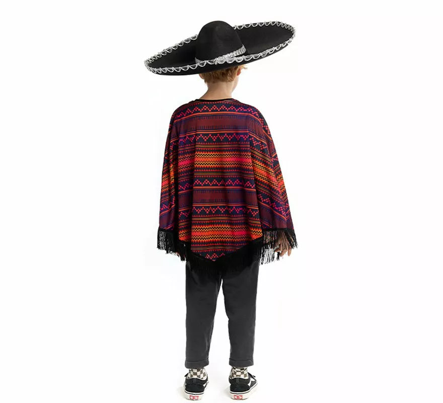 Translation missing: es.Disfraz o Poncho Mexicano de Catrina para niño
