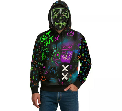 Disfraz o Sudadera de Asesino de la Noche con Máscara para hombre