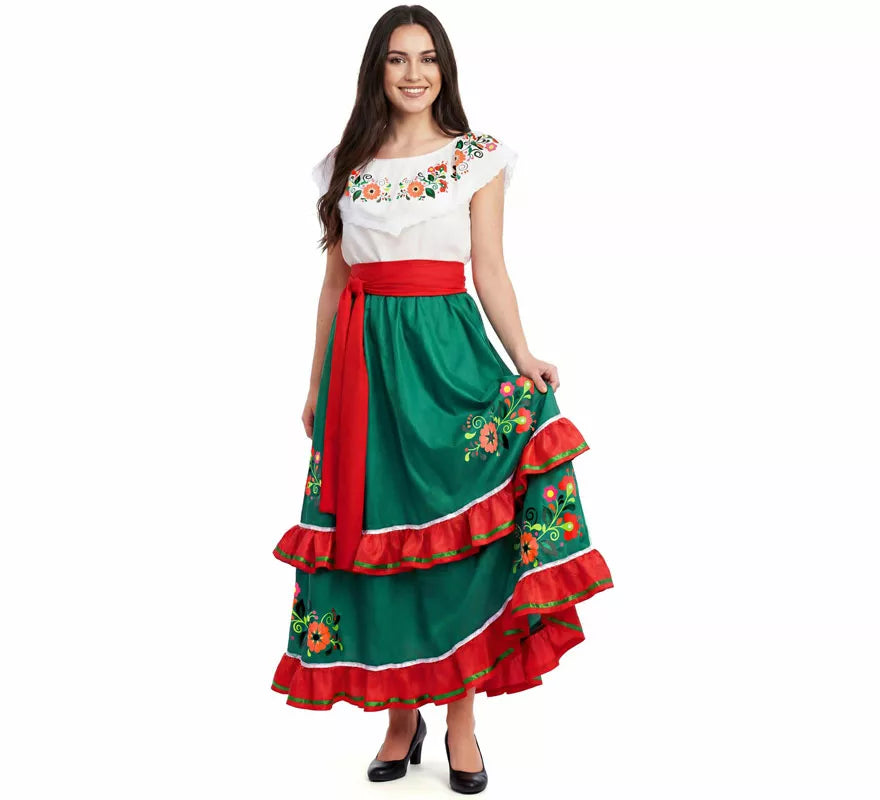 Translation missing: es.Disfraz o Traje de Mexicana Tradicional con Falda para mujer