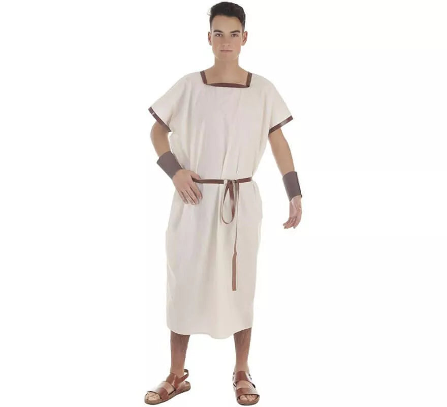 Disfraz o Túnica Beige de Romano para hombre
