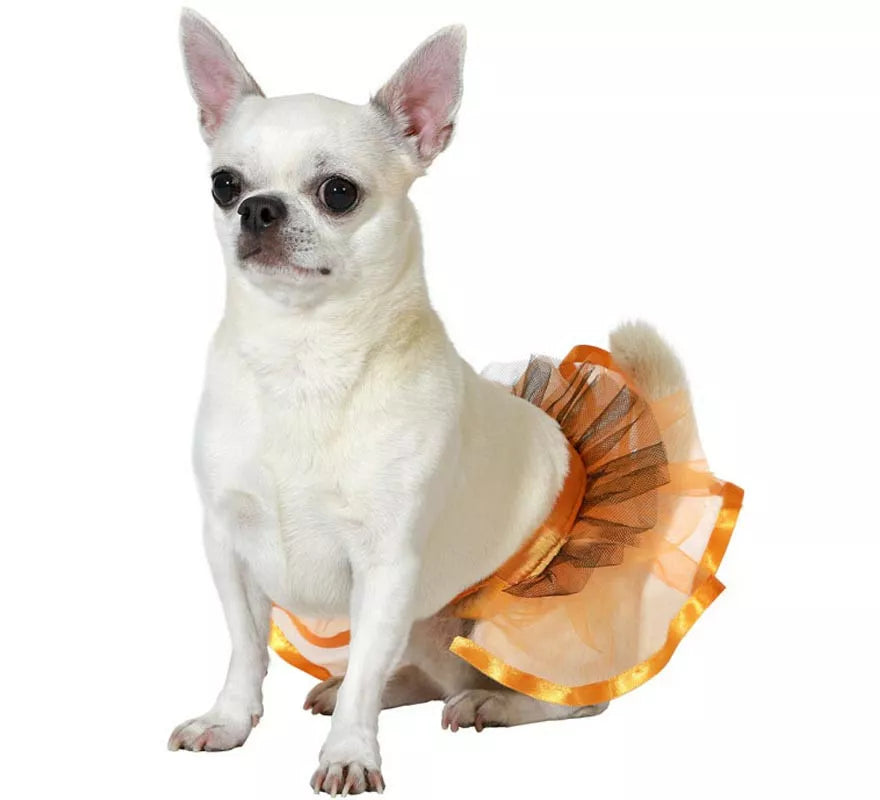 Translation missing: es.Disfraz o Tutú naranja para perro