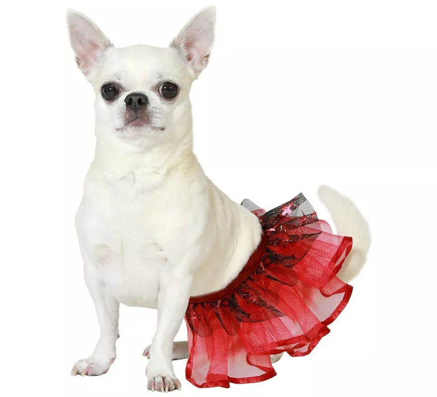 Translation missing: es.Disfraz o Tutú rojo para perro